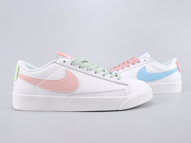 2020Nike Blazer Low Le White Green Pink Shoes For Women - Click Image to Close